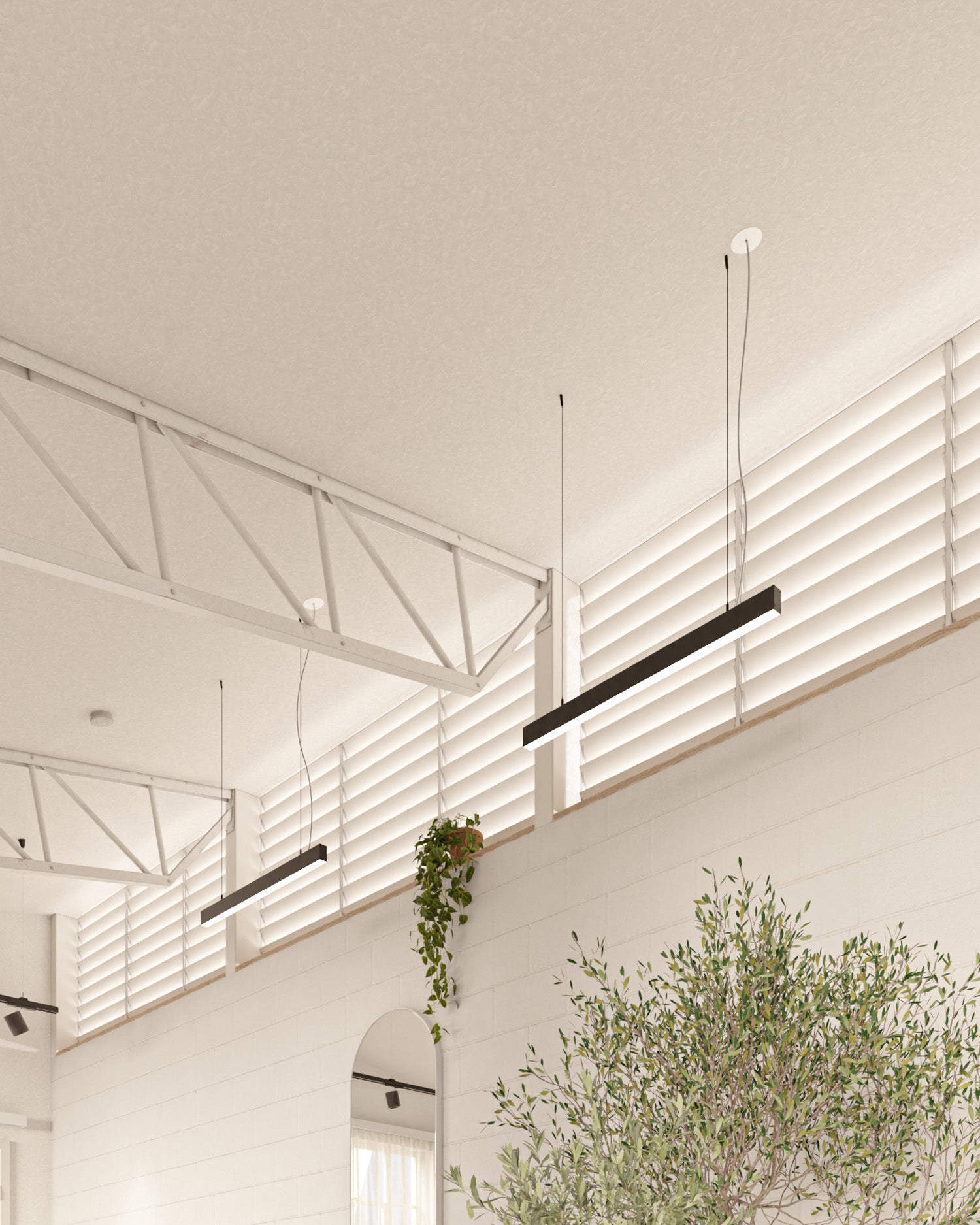 Sunbeam LED - Black hairdressing light in steel wire